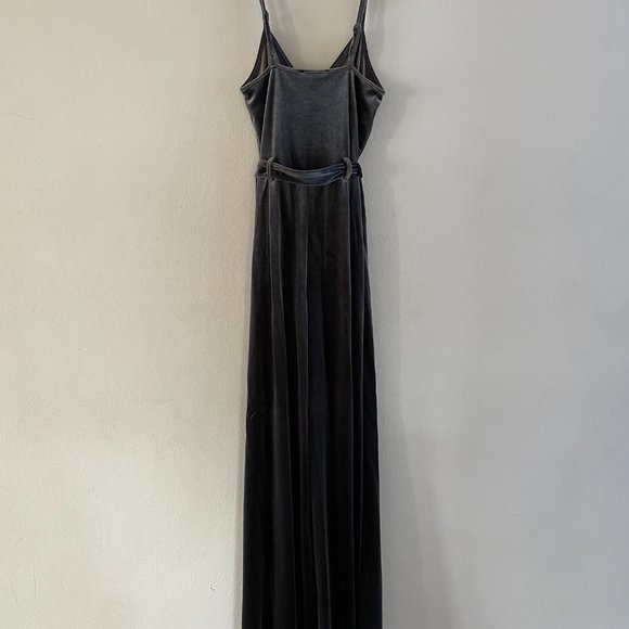 Forever 21 Velvet Grey Jumpsuit - Size Small - Picture 3 of 6